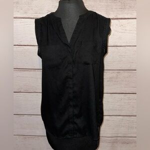 Ann Taylor Women's Black Sleeveless Top Petite Sm., Office, Church, Lightweight